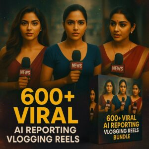 600+ Viral AI Reporting & Vlogging Reels Bundle – Boost Engagement & Grow Fast – HD AI Reels for Social Media Creators