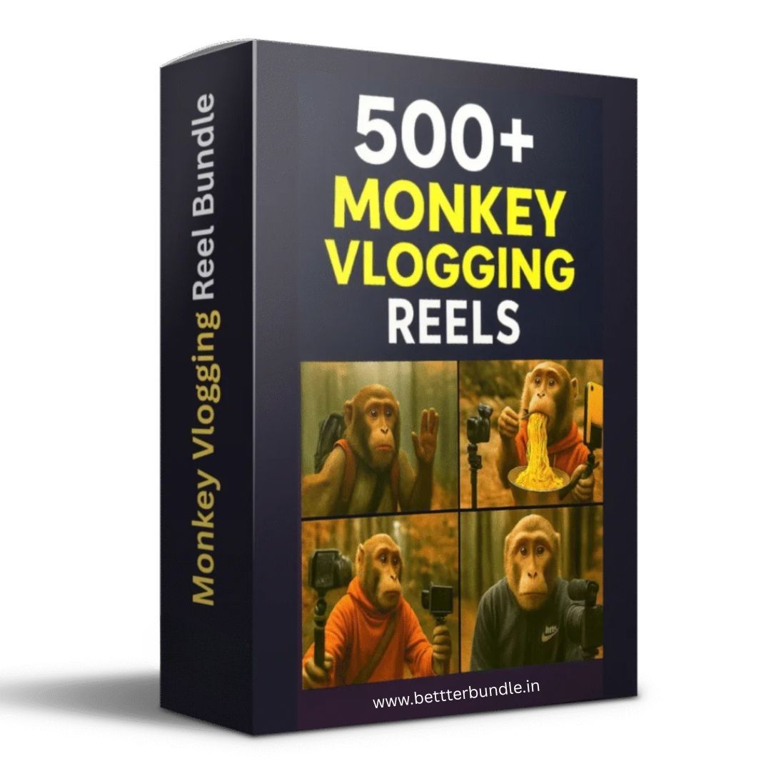 500+ AI Monkey Vlogs Style Vlogging Video Bundle | Viral AI Video Pack| Betterbundle.in