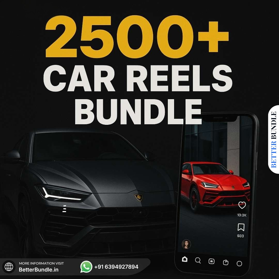 2500+ Car Reels Bundle – Powerful Viral Car & Supercar Reels for Instagram Growth | BetterBundle.in