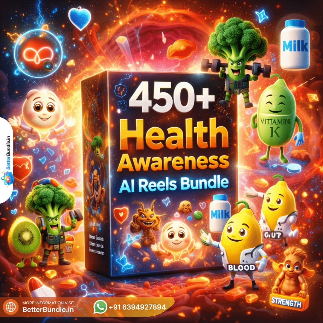 450+ Health Awareness AI Reels Bundle – Powerful Viral Health Content for Explosive Growth in 2025 | BetterBundle.in