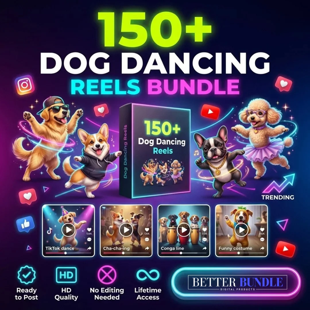 150+ Dog Dancing Reels Bundle Download – Viral Way to Grow Instagram & YouTube Shorts Fast