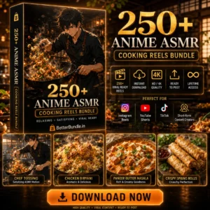 250+ Anime ASMR Cooking Reels Bundle – Best Cooking Reels Bundle for Instagram Growth
